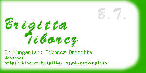 brigitta tiborcz business card